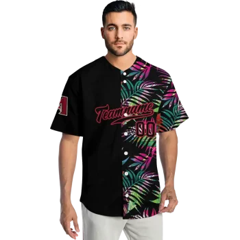 custom arizona diamondbacks palm leaf black jersey fashion forward