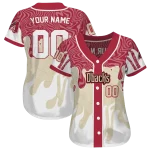 custom arizona diamondbacks pattern drip red white jersey best selling