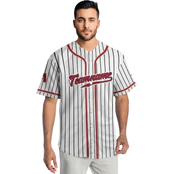 custom arizona diamondbacks pinstripe lines white jersey fashion forward