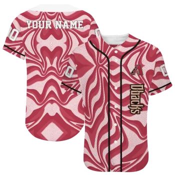 custom arizona diamondbacks psychedelic curves red jersey best selling