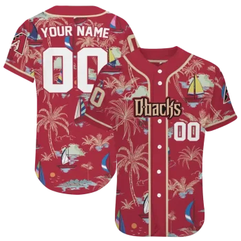 custom arizona diamondbacks sailboat island red jersey best selling