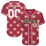 custom arizona diamondbacks snowflake festive red jersey best selling