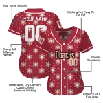 custom arizona diamondbacks snowflake festive red jersey best selling