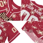 custom arizona diamondbacks snowflake festive red jersey best selling