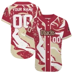 custom arizona diamondbacks splash swirl red jersey best selling