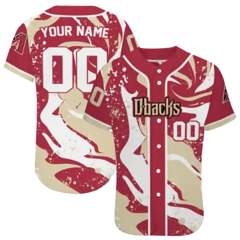 custom arizona diamondbacks splash swirl red jersey best selling