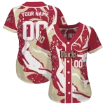 custom arizona diamondbacks splash swirl red jersey best selling