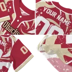 custom arizona diamondbacks splash swirl red jersey best selling