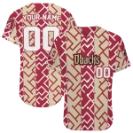 custom arizona diamondbacks squares grid red jersey best selling