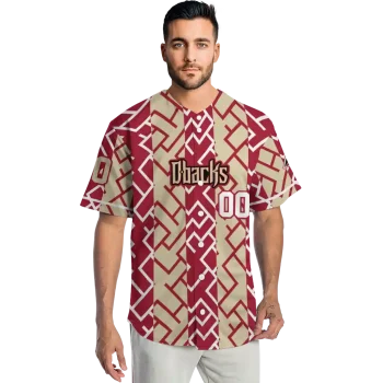 custom arizona diamondbacks squares grid red jersey fashion forward
