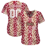 custom arizona diamondbacks squares grid red jersey best selling