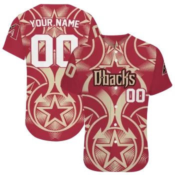 custom arizona diamondbacks star circle red jersey best selling