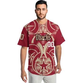 custom arizona diamondbacks star circle red jersey fashion forward