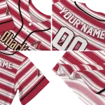 custom arizona diamondbacks stripe layers red white jersey best selling