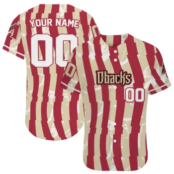 custom arizona diamondbacks stripe paint red jersey best selling