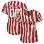 custom arizona diamondbacks stripe paint red jersey best selling