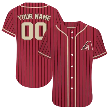 custom arizona diamondbacks stripe pattern red jersey best selling
