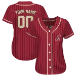 custom arizona diamondbacks stripe pattern red jersey best selling
