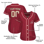 custom arizona diamondbacks stripe pattern red jersey best selling