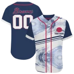custom atlanta braves arrow fade navy white jersey best selling