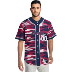 custom atlanta braves camo splash navy jersey best selling