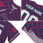 custom atlanta braves chevron interlock navy jersey best selling