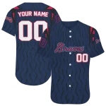 custom atlanta braves chevron rhythm navy jersey best selling