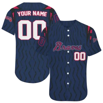 custom atlanta braves chevron rhythm navy jersey best selling