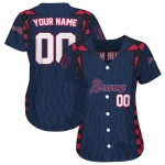 custom atlanta braves chevron rhythm navy jersey best selling