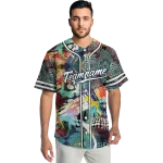 custom atlanta braves geometric fusion aqua jersey best selling