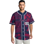 custom atlanta braves pineapple palm geo navy jersey best selling