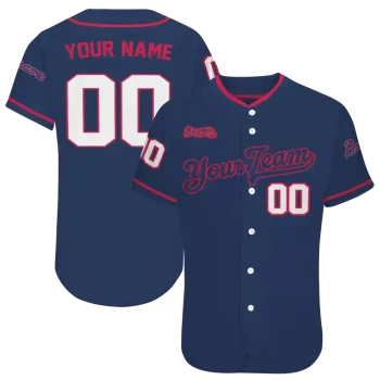custom atlanta braves plain classic navy jersey best selling