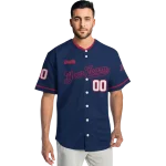 custom atlanta braves plain classic navy jersey best selling
