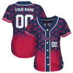 custom atlanta braves star burst red jersey best selling