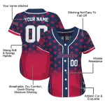 custom atlanta braves star burst red jersey best selling