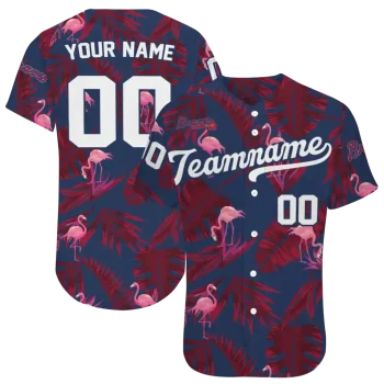 custom atlanta braves tropical flamingo navy jersey best selling