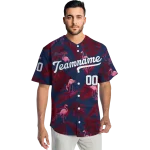custom atlanta braves tropical flamingo navy jersey best selling
