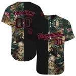 custom atlanta braves tropical foliage black jersey best selling