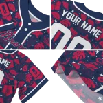 custom atlanta braves tropical hibiscus seashells navy jersey best selling
