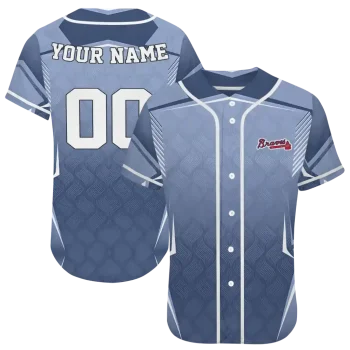 custom atlanta braves wavy flow navy jersey best selling