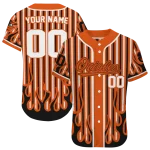 custom baltimore orioles blazing stripes orange jersey best selling