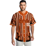 custom baltimore orioles blazing stripes orange jersey best selling