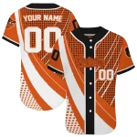 custom baltimore orioles curved stripes orange white jersey best selling