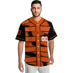 custom baltimore orioles edgy stripes orange jersey best selling