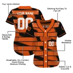 custom baltimore orioles edgy stripes orange jersey best selling