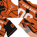 custom baltimore orioles edgy stripes orange jersey best selling