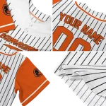 custom baltimore orioles pinstripe orange white jersey best selling