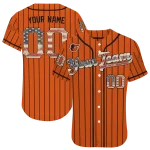 custom baltimore orioles vertical stripes orange jersey best selling