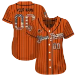 custom baltimore orioles vertical stripes orange jersey best selling