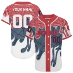 custom boston red sox pattern drip red white jersey best selling